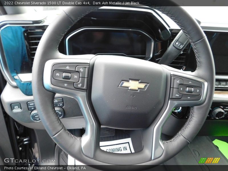 Dark Ash Metallic / Jet Black 2022 Chevrolet Silverado 1500 LT Double Cab 4x4
