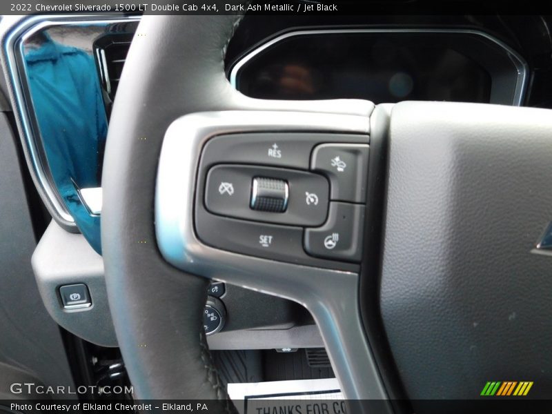 Dark Ash Metallic / Jet Black 2022 Chevrolet Silverado 1500 LT Double Cab 4x4