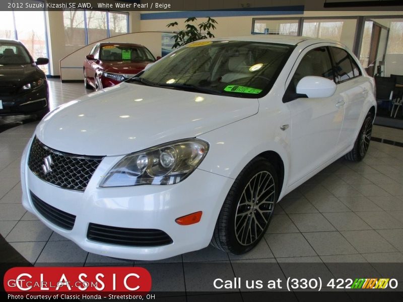 White Water Pearl / Beige 2012 Suzuki Kizashi SE AWD