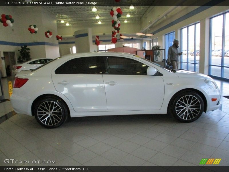 White Water Pearl / Beige 2012 Suzuki Kizashi SE AWD