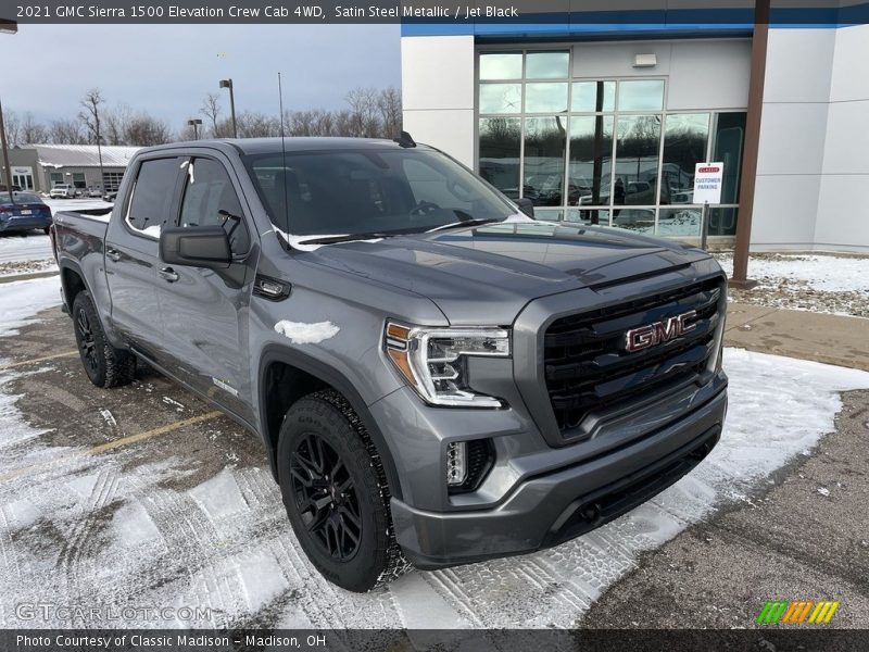 Satin Steel Metallic / Jet Black 2021 GMC Sierra 1500 Elevation Crew Cab 4WD