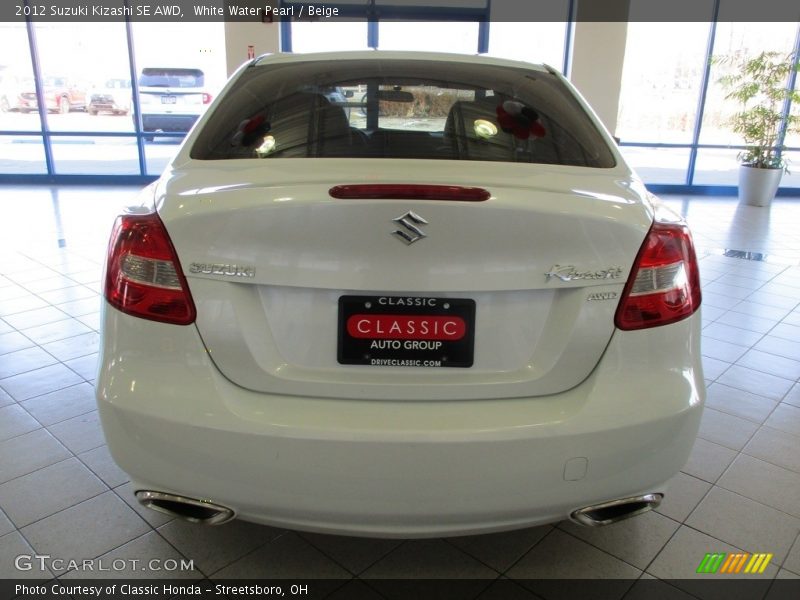 White Water Pearl / Beige 2012 Suzuki Kizashi SE AWD