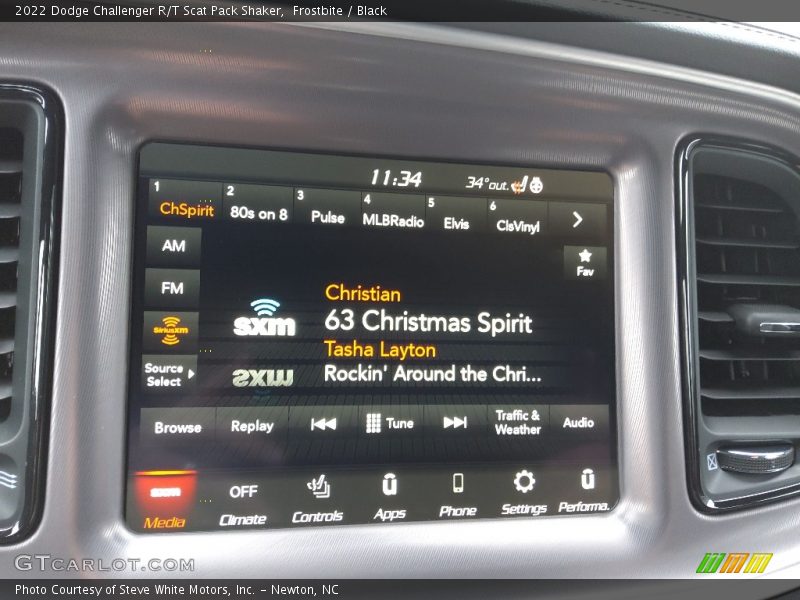 Frostbite / Black 2022 Dodge Challenger R/T Scat Pack Shaker