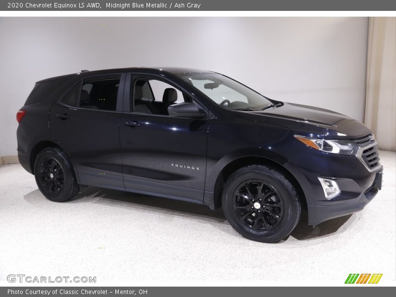 Midnight Blue Metallic / Ash Gray 2020 Chevrolet Equinox LS AWD