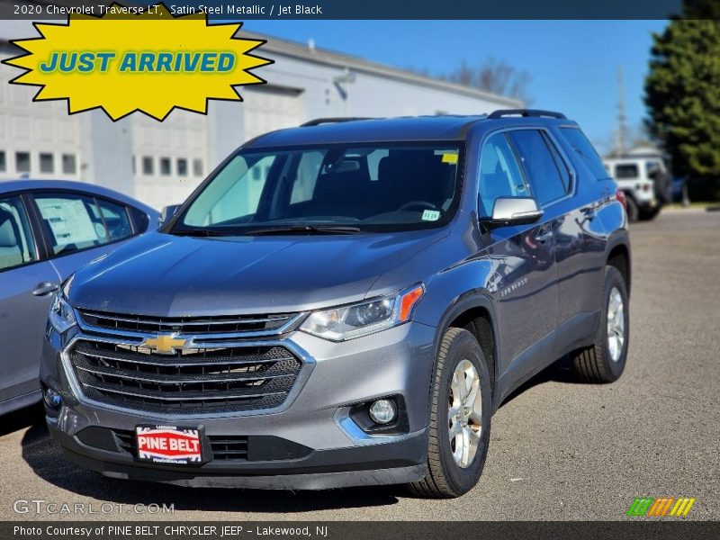 Satin Steel Metallic / Jet Black 2020 Chevrolet Traverse LT