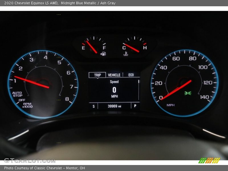 Midnight Blue Metallic / Ash Gray 2020 Chevrolet Equinox LS AWD