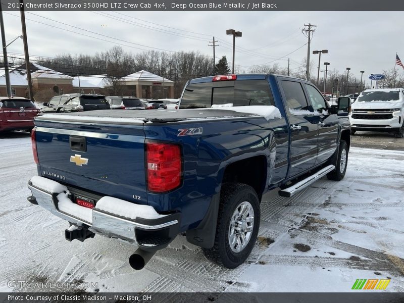 Deep Ocean Blue Metallic / Jet Black 2017 Chevrolet Silverado 3500HD LTZ Crew Cab 4x4
