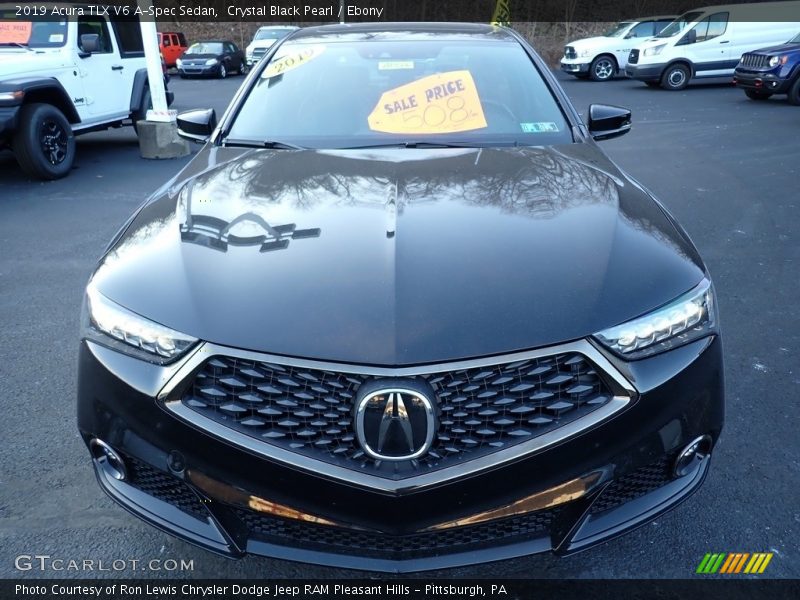 Crystal Black Pearl / Ebony 2019 Acura TLX V6 A-Spec Sedan