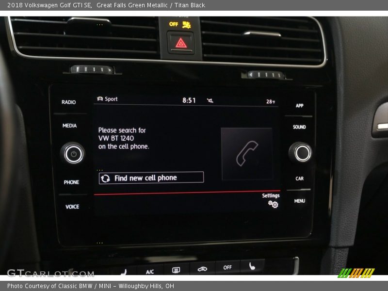 Controls of 2018 Golf GTI SE