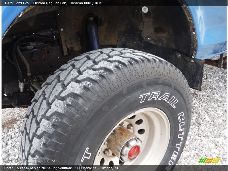 Bahama Blue / Blue 1975 Ford F250 Custom Regular Cab