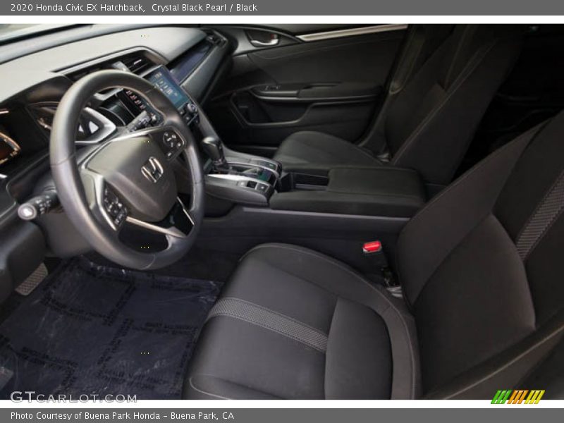 Crystal Black Pearl / Black 2020 Honda Civic EX Hatchback