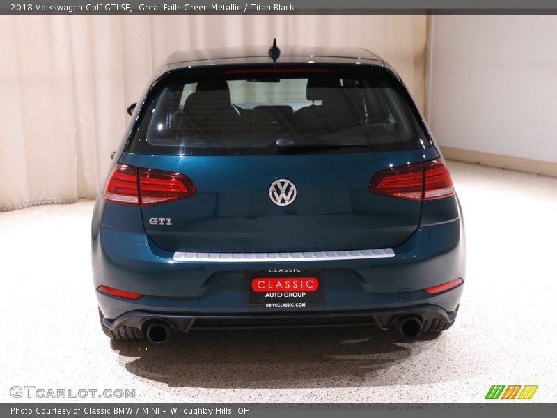 Great Falls Green Metallic / Titan Black 2018 Volkswagen Golf GTI SE