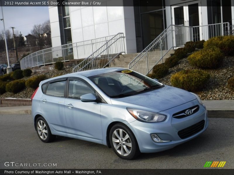 Clearwater Blue / Gray 2012 Hyundai Accent SE 5 Door