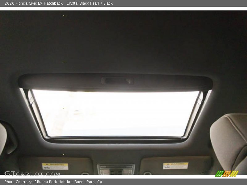 Crystal Black Pearl / Black 2020 Honda Civic EX Hatchback