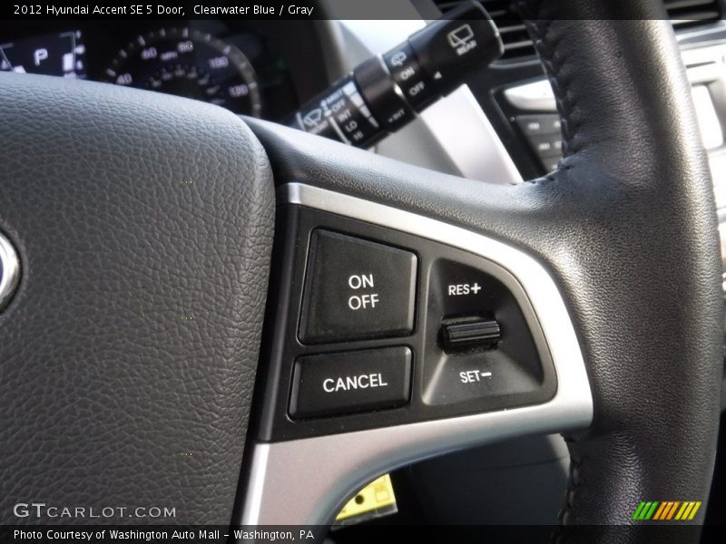 Clearwater Blue / Gray 2012 Hyundai Accent SE 5 Door