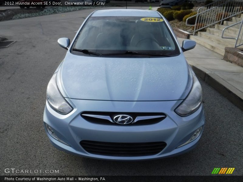 Clearwater Blue / Gray 2012 Hyundai Accent SE 5 Door