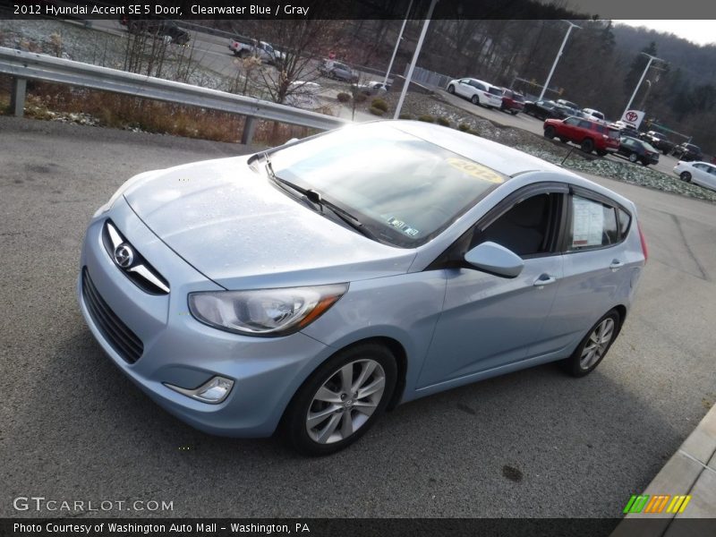 Clearwater Blue / Gray 2012 Hyundai Accent SE 5 Door