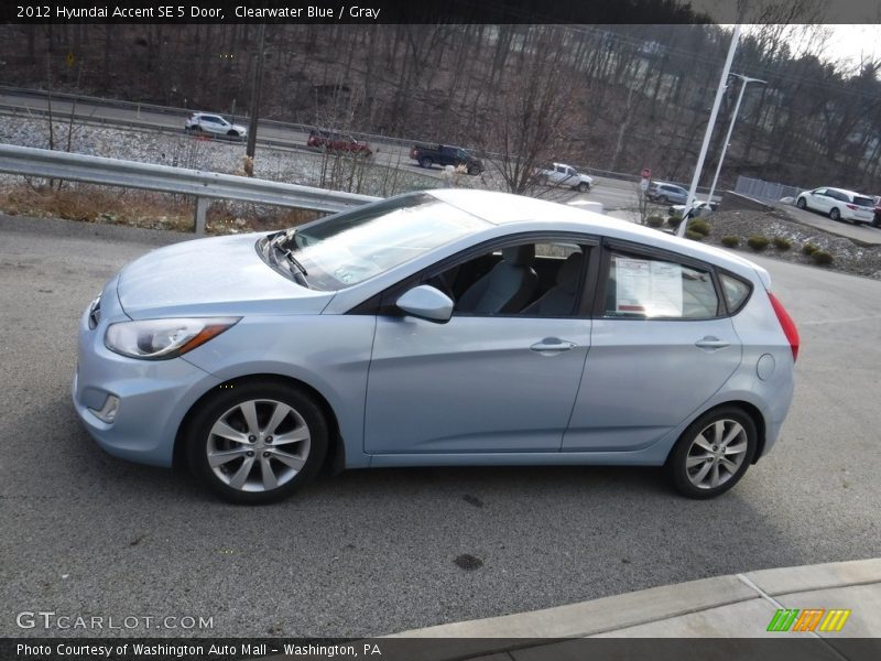 Clearwater Blue / Gray 2012 Hyundai Accent SE 5 Door