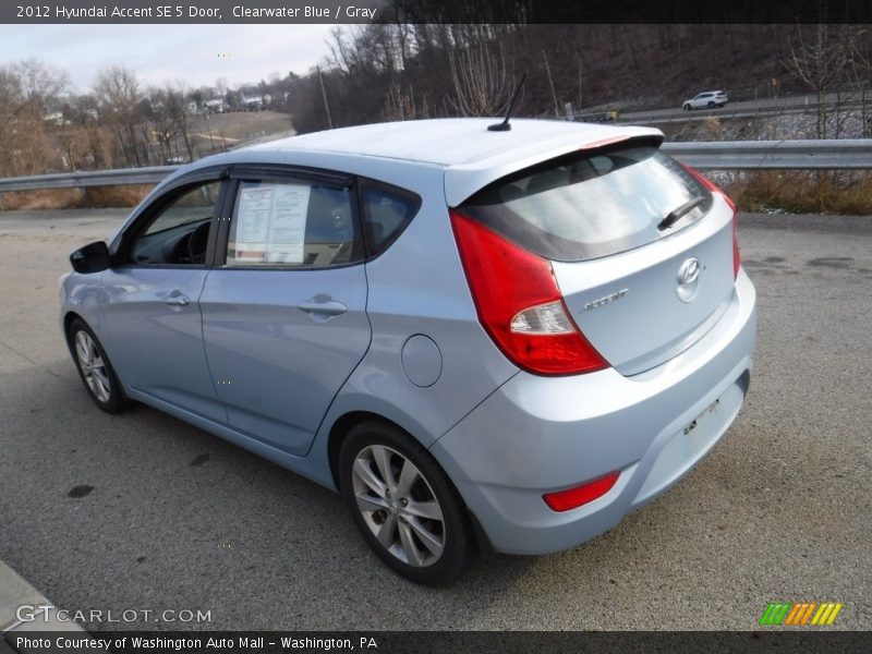 Clearwater Blue / Gray 2012 Hyundai Accent SE 5 Door