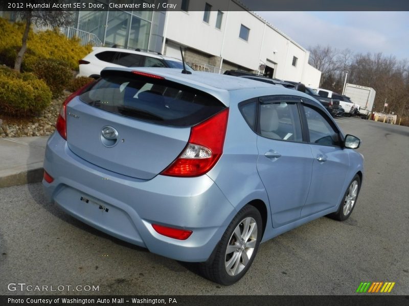 Clearwater Blue / Gray 2012 Hyundai Accent SE 5 Door