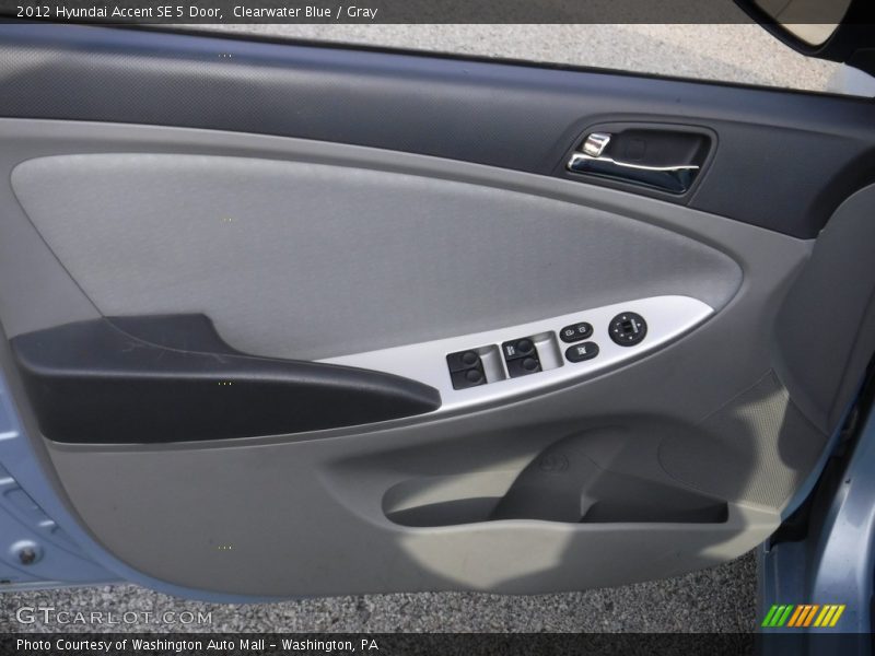Clearwater Blue / Gray 2012 Hyundai Accent SE 5 Door