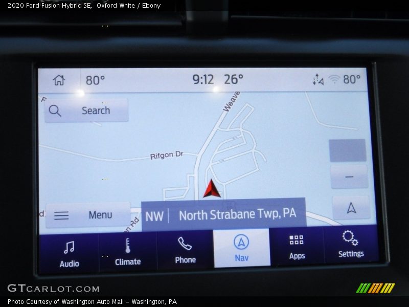 Oxford White / Ebony 2020 Ford Fusion Hybrid SE