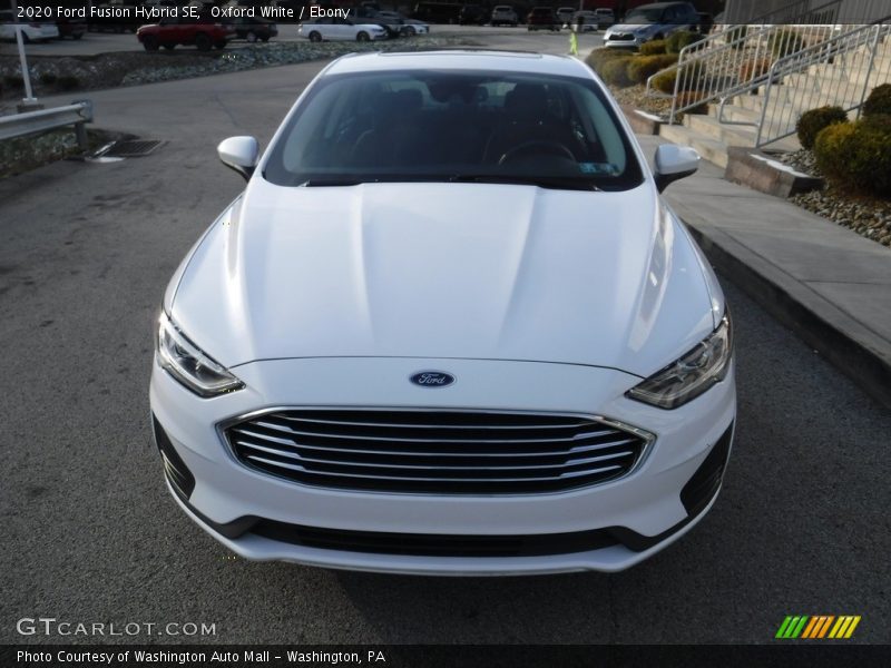 Oxford White / Ebony 2020 Ford Fusion Hybrid SE