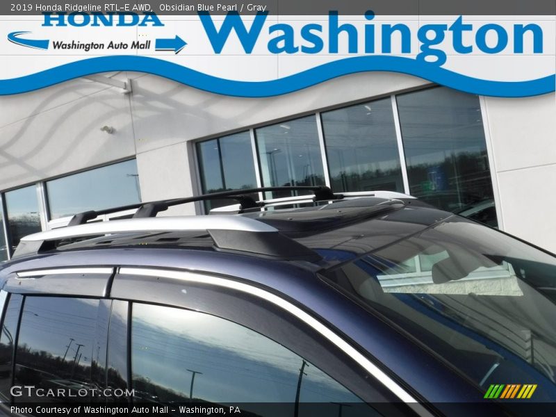 Obsidian Blue Pearl / Gray 2019 Honda Ridgeline RTL-E AWD