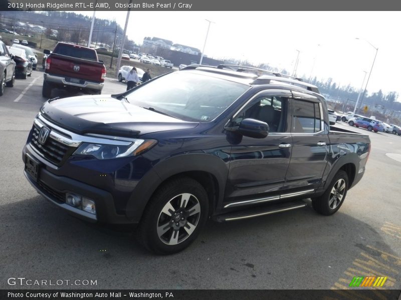 Obsidian Blue Pearl / Gray 2019 Honda Ridgeline RTL-E AWD