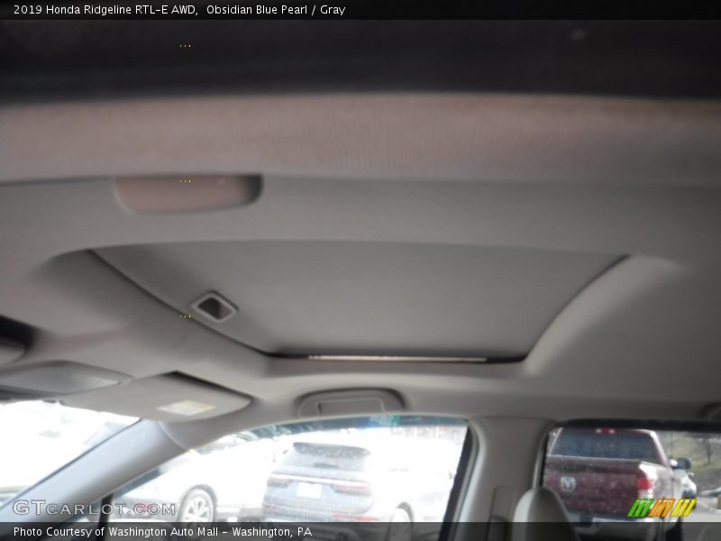 Obsidian Blue Pearl / Gray 2019 Honda Ridgeline RTL-E AWD