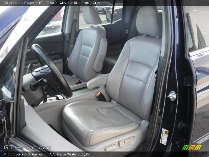 Obsidian Blue Pearl / Gray 2019 Honda Ridgeline RTL-E AWD