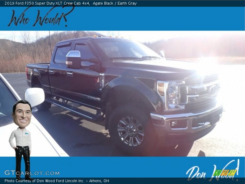 Agate Black / Earth Gray 2019 Ford F350 Super Duty XLT Crew Cab 4x4