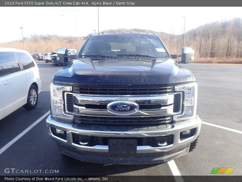 Agate Black / Earth Gray 2019 Ford F350 Super Duty XLT Crew Cab 4x4