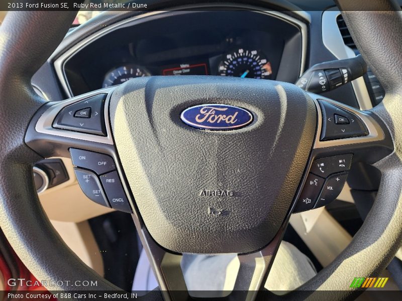 Ruby Red Metallic / Dune 2013 Ford Fusion SE
