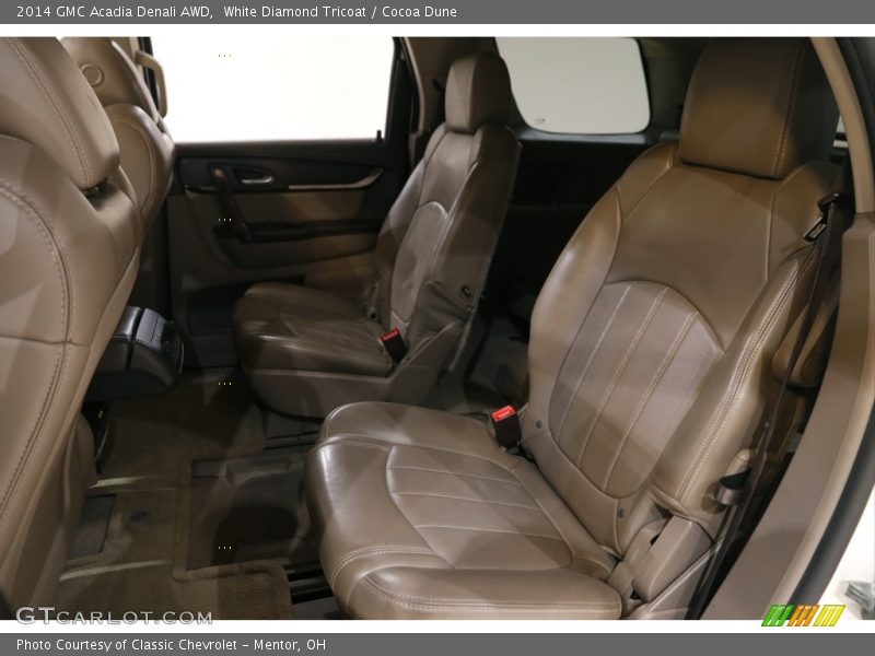White Diamond Tricoat / Cocoa Dune 2014 GMC Acadia Denali AWD