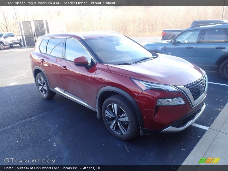 Scarlet Ember Tintcoat / Wheat 2022 Nissan Rogue Platinum AWD