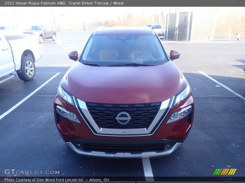 Scarlet Ember Tintcoat / Wheat 2022 Nissan Rogue Platinum AWD