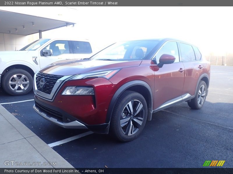 Scarlet Ember Tintcoat / Wheat 2022 Nissan Rogue Platinum AWD