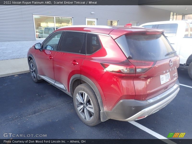 Scarlet Ember Tintcoat / Wheat 2022 Nissan Rogue Platinum AWD