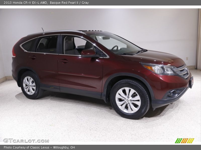 Basque Red Pearl II / Gray 2013 Honda CR-V EX-L AWD