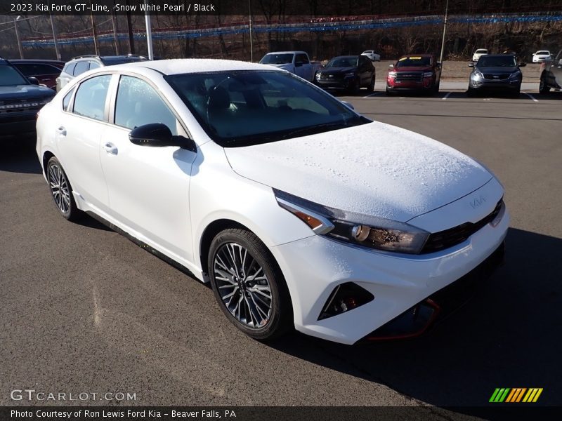 Snow White Pearl / Black 2023 Kia Forte GT-Line