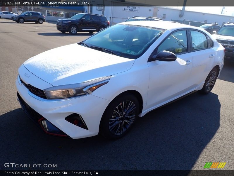 Snow White Pearl / Black 2023 Kia Forte GT-Line