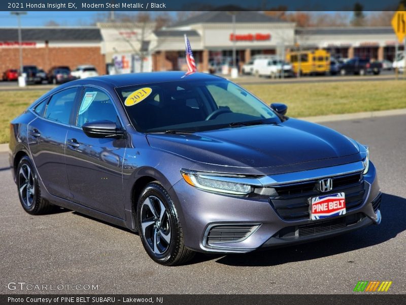 Modern Steel Metallic / Black 2021 Honda Insight EX