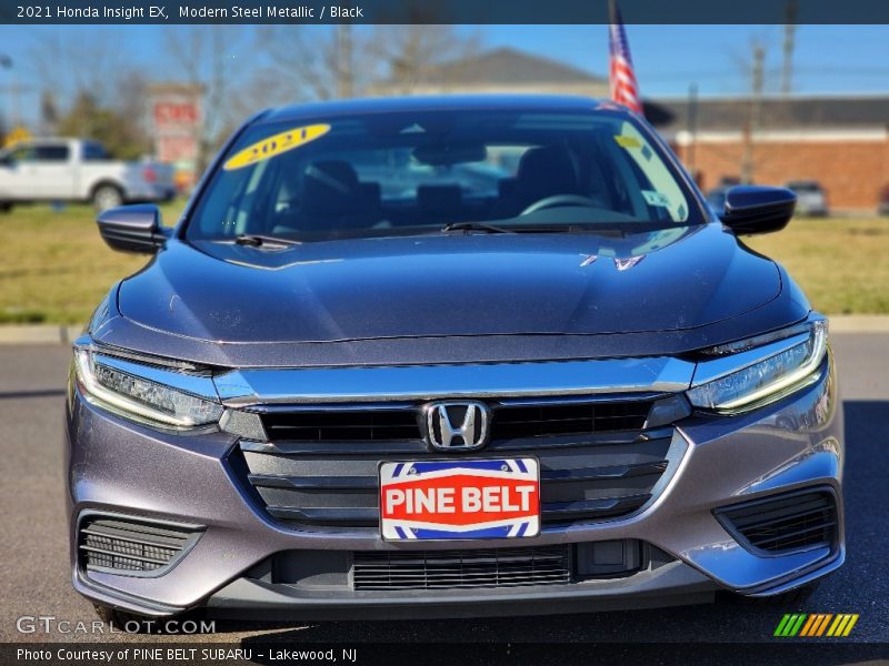 Modern Steel Metallic / Black 2021 Honda Insight EX