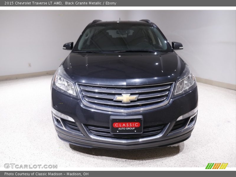 Black Granite Metallic / Ebony 2015 Chevrolet Traverse LT AWD