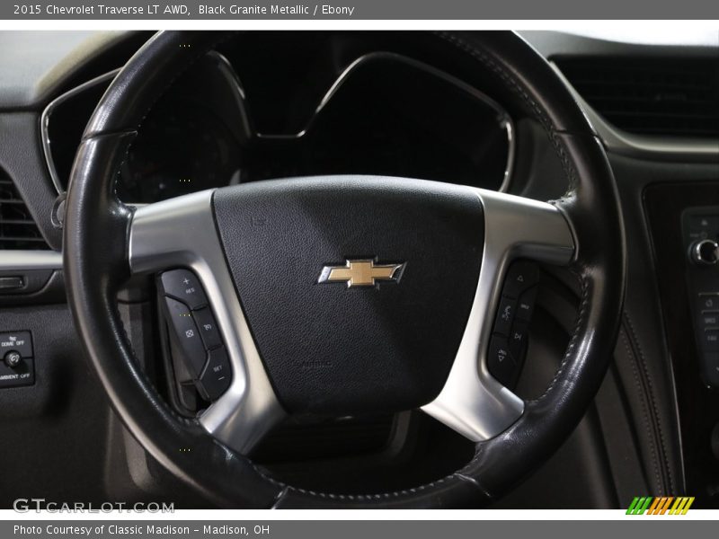 Black Granite Metallic / Ebony 2015 Chevrolet Traverse LT AWD