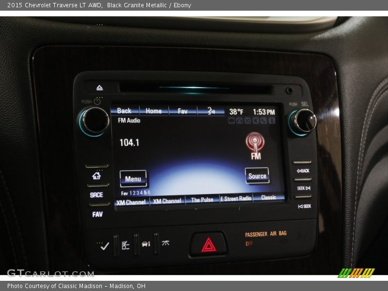 Black Granite Metallic / Ebony 2015 Chevrolet Traverse LT AWD