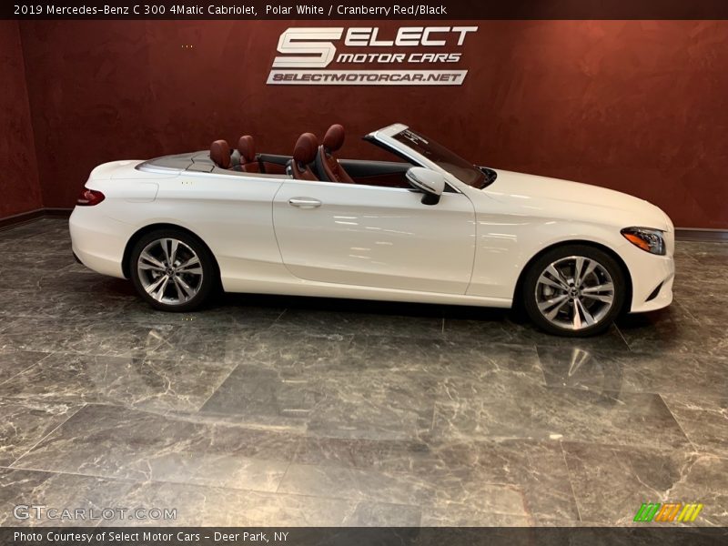Polar White / Cranberry Red/Black 2019 Mercedes-Benz C 300 4Matic Cabriolet