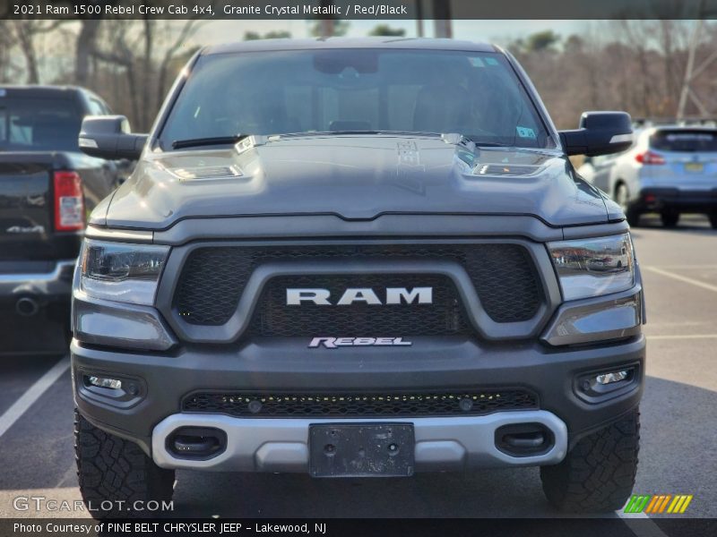 Granite Crystal Metallic / Red/Black 2021 Ram 1500 Rebel Crew Cab 4x4