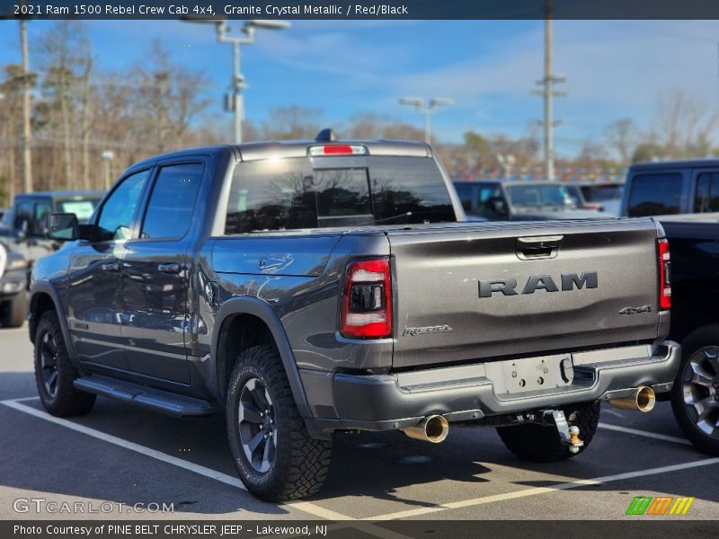 Granite Crystal Metallic / Red/Black 2021 Ram 1500 Rebel Crew Cab 4x4